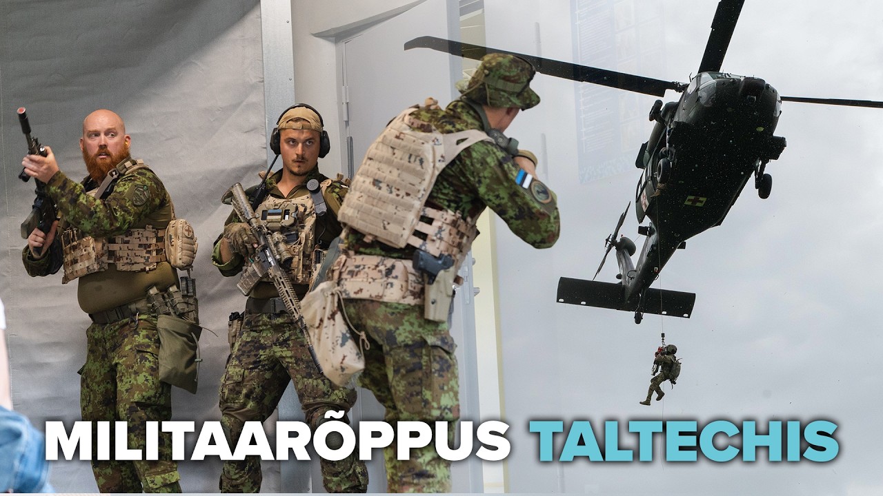 Scoutspataljoni sõdurid ja Black Hawk helikopter TalTechi linnakus