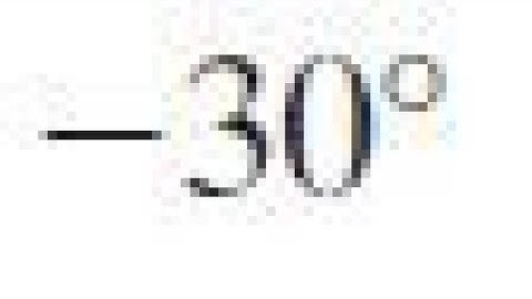 Convert -30 degrees to radians