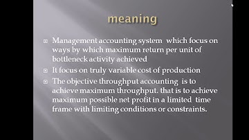 Throughput accounting