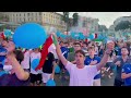 BELGIO ITALIA | Piazza del Popolo in delirio per l'inno di Mameli! 🇮🇹