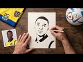 Moisés Caicedo Ecuador Football Player Marker Pen Drawing | Realistic Sketch | Art Azad
