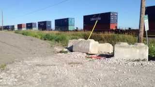 Rare Catch! CN SD60 5430, C40-8M 2427, & SD75I 5709 Lead Intermodal Past Surrey, BC - 7/26/13