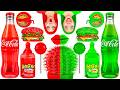  الطعام أحمر مقابل تحدي لون الطعام الأخضر Multi DO Challenge  
