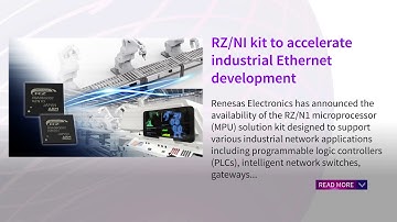 RZ/NI kit to accelerate industrial Ethernet development - November 2017