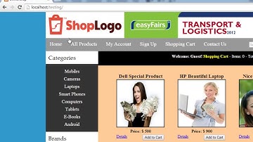 04 E Commerce website in PHP & MySQL in Urdu Hindi part 4 creating the index page