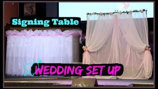 How to Set up Wedding Backdrop and Signing Table How to Set up Wedding Backdrop and Signing Table