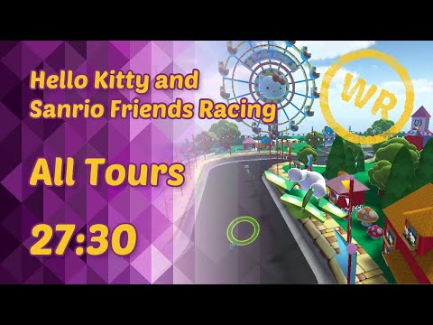 Hello Kitty and Sanrio Friends Racing All Tours Speedrun in 27:30 [Previous WR]