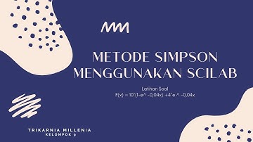(85) 10.2.2 Integrasi dan diferensiasi numerik Simpson f(x) = 10 (1 - e^-0.04x) menggunakan Scilab