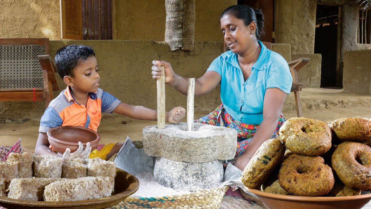 Kurakkan Uludu Wade(finger millet)Sri Lankan Delights with a Healthy