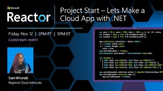 Project Start – Lets Make a Cloud App with .NET