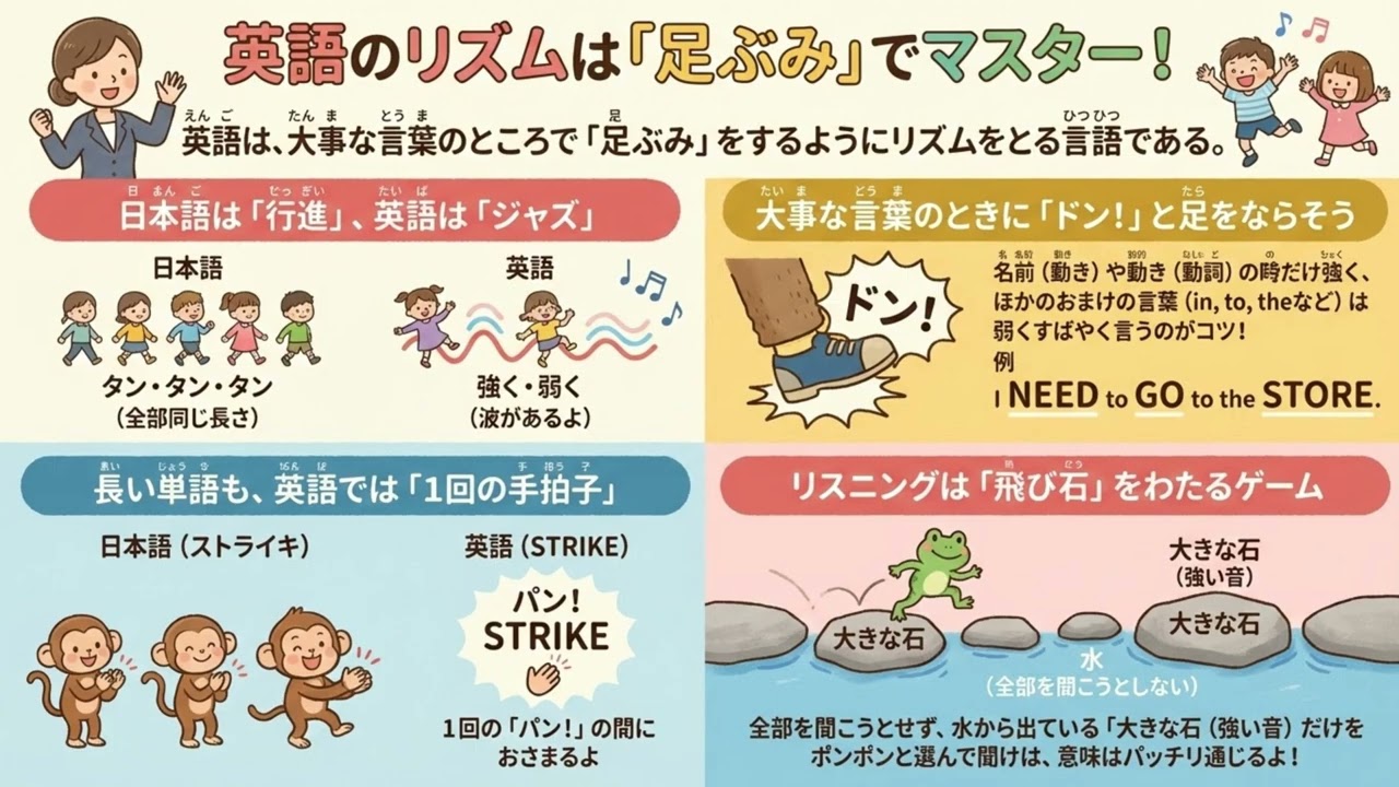 【英語リスニング】ネイティブの速度に遅れない！『ジャズのリズム』習得法