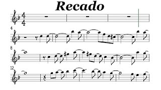 Recado Bossa Nova Flute Violin Sheet Music Backing Track Play Along Partitura