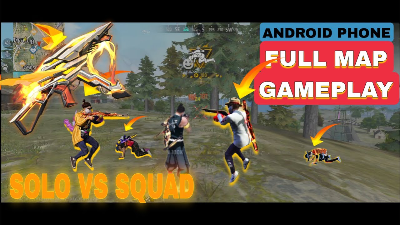 SOLO VS SQUAD FULL MAP GAMEPLAY BR RANK 8 KILL 🤔🤔#viralvideo #trending ...