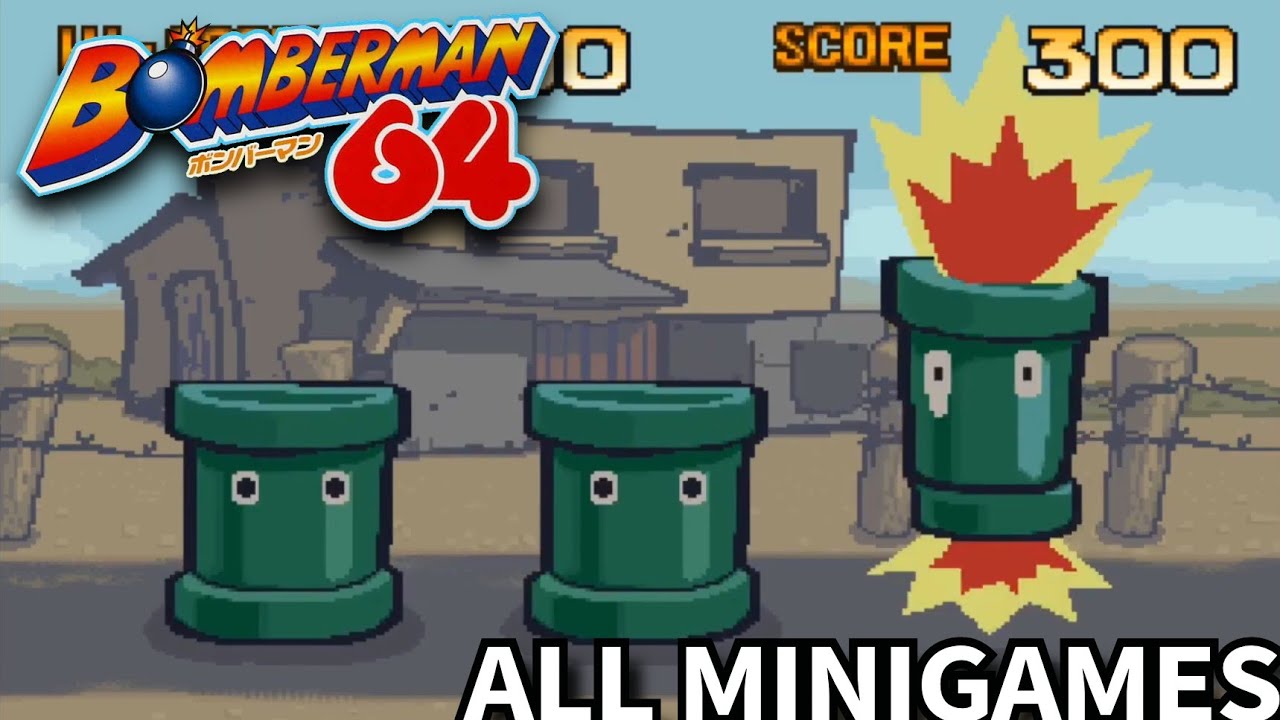 Bomberman 64 — Arcade Edition (N64) - All Minigames (All