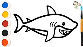 aprenda a desenhar um tubarão passo a passo | rasm chizish | Draw Dolls