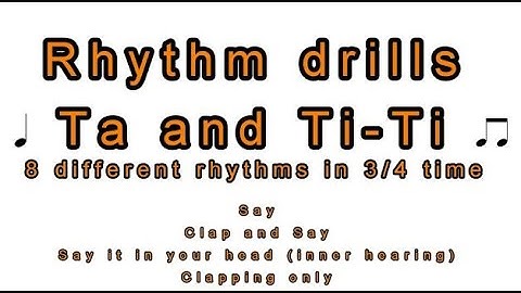 Resource: Rhythm Drills in 3/4 time - Quarter and Eighth Notes - Sing Step Grow!