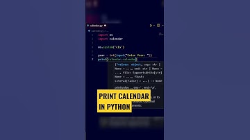 Python program to print a calendar of the specified year #shorts ​#viral #shortvideo