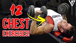 12 Best CHEST Exercises For Bigger Pecs | V SHRED