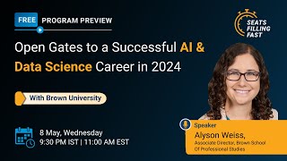 ?Open Gates to a Successful AI & Data Science Career in 2024 | Brown University | Simplilearn