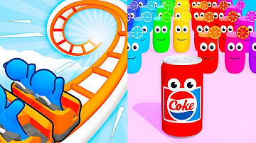 Runner Coaster VS Juice Run – The Race Where Control Breaks Down | Max Level Gameplay Android iOS