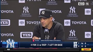 Manager Aaron Boone after Yankees' 7-5 loss against Rays