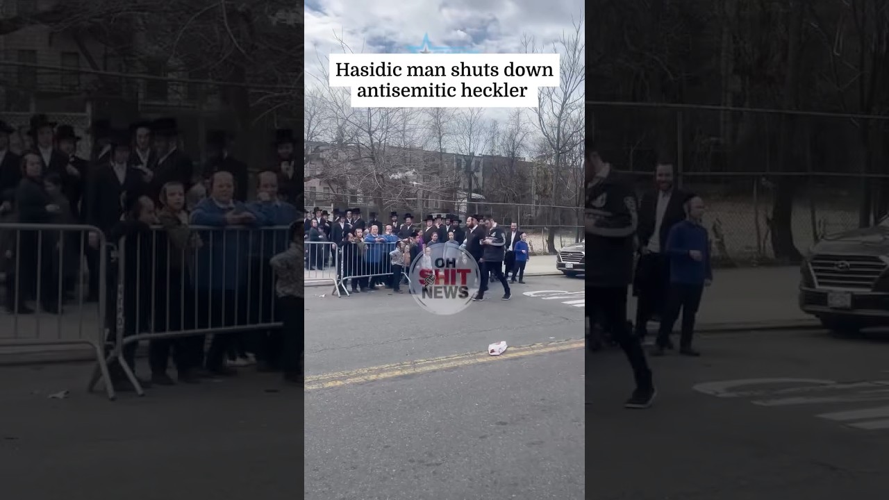 Kudos to the Hasidic man for the way he handled this awful heckler