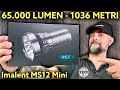 La torcia tattica più potente. Incredibile luminosità. 65.000 lumen 1036 metri. Imalent MS12 MINI