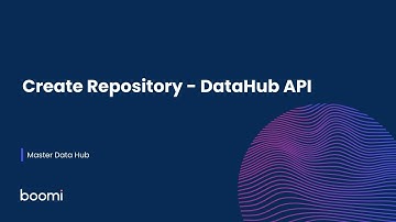 Master Data Hub - Create Repository - DataHub API