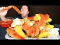 Blove&#39;s King Crab Seafood Boil • MUKBANG