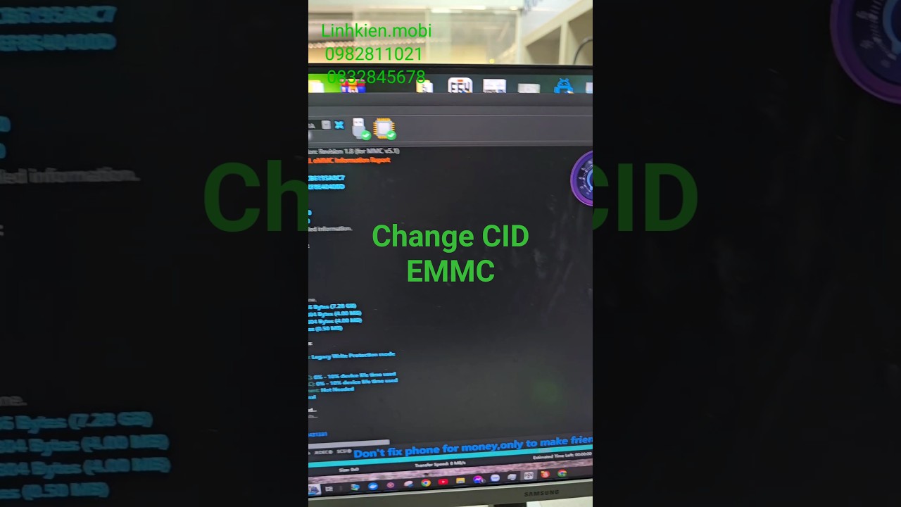 Hướng dẫn thay đổi CID EMMC, How to change CID EMMC 