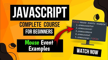 Lecture 27: Mouse Event Examples || Javascript Complete Course for beginners