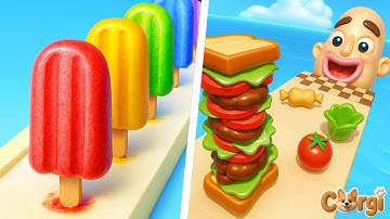 Popsicle Stack VS Sandwich Runner - All Levels Satisfying Walkthrough Gameplay Part 1