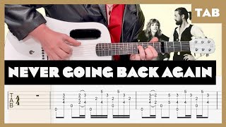 Fleetwood Mac - Never Going Back Again - Guitar Tab | Drop D | Lesson | Cover | Tutorial | Blue Lava