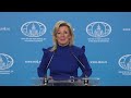 Russian MFA Spokeswoman Maria Zakharova briefing, Moscow, January 22, 2026