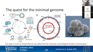 44 Minimal genomes | Genome Engineering Apps | Lecture 17 | Metabolic Engineering | SP20