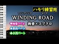 WINDING ROAD / 絢香×コブクロ(ハモリ練習用) 歌詞付き音程バー有り