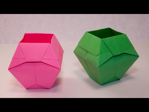 Оригами ваза схема фото