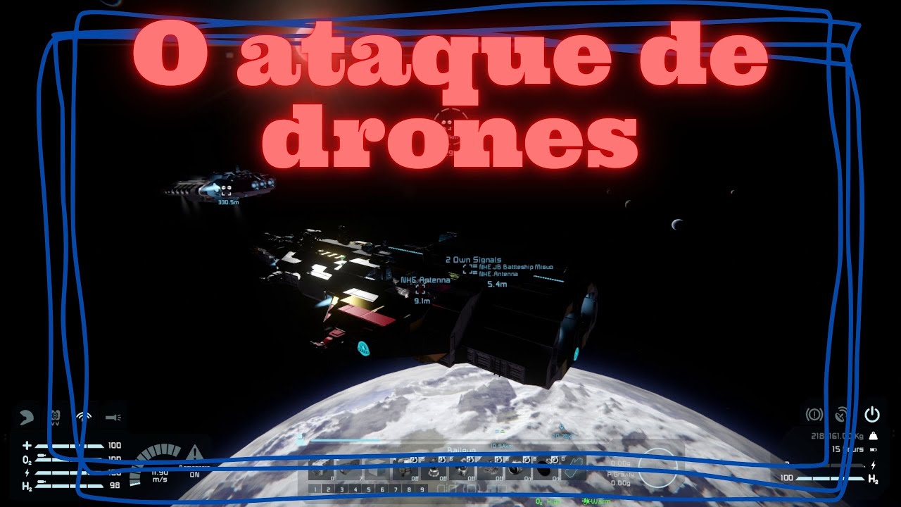 O ataque de drones - Expedição novos horizontes EP 23 - Space Engineers ...