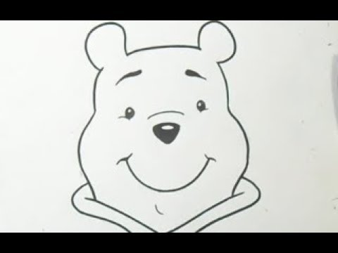 how to draw winnie the pooh face