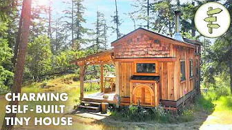 Couple Living in their Self-Built DREAM Tiny House Packed with Special Handcrafted Details + TOUR