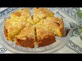 Pineapple coffee cake made without a mixer