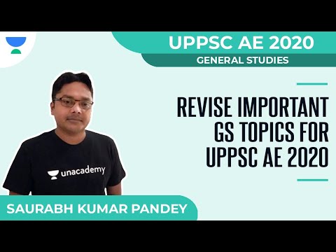 Revising Important GS topics for UPPSC AE 2020 | General Studies | Saurabh Kumar Pandey