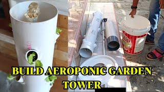 DIY Vertical Hydroponic System || Aeroponic garden tower build (part 2)