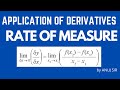 Rate of measure | Application of Derivative