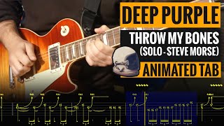 Deep Purple - Throw my bones - Steve Morse solo cover - Guitar Tutorial Animated Tab by Gil Ramos