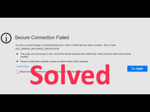 Fix Secure Connection Failed on Firefox easily