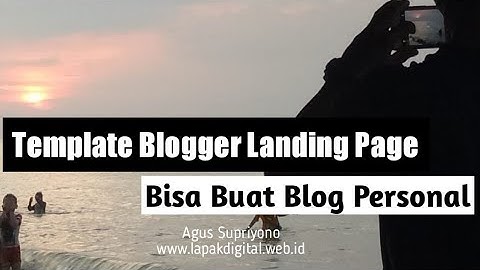 Template blogger landing page bisa buat Blog Personal