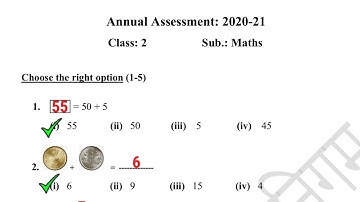 NDMC Class 2 Math SA 2 FINAL EXAM Question Paper Solution ENGLISH MEDIUM