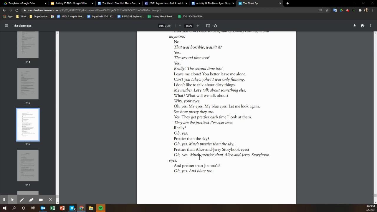 The Bluest Eye Chapter 1 Summary