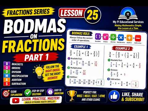 25        BODMAS ON FRACTIONS PART 1